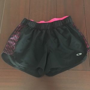 Black and Pink running shorts